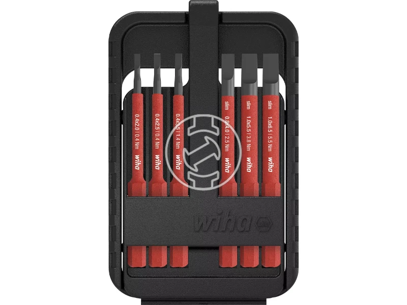 Wiha slimBit 6 részes bit készlet Lapos