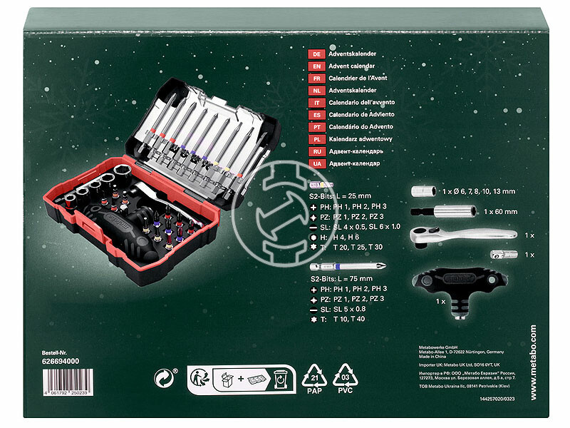 Metabo adventi naptár