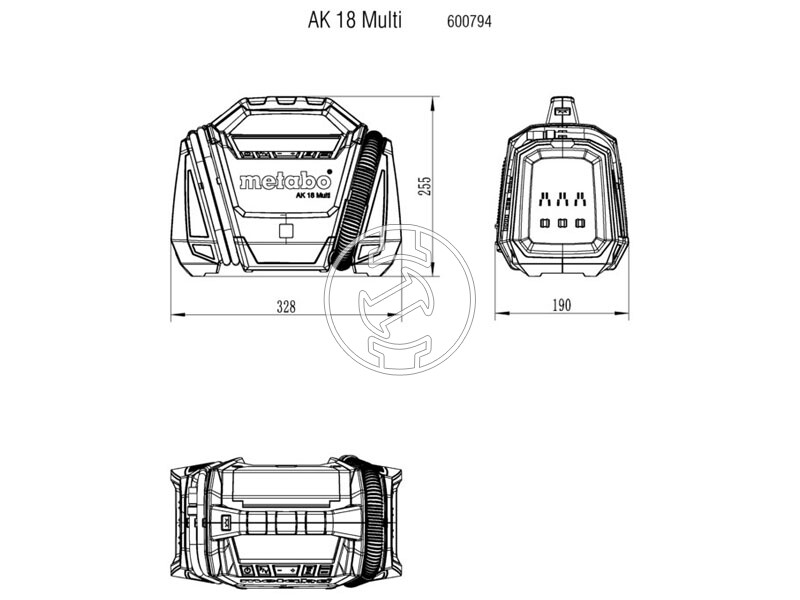 Metabo AK 18 Multi akkus kompresszor