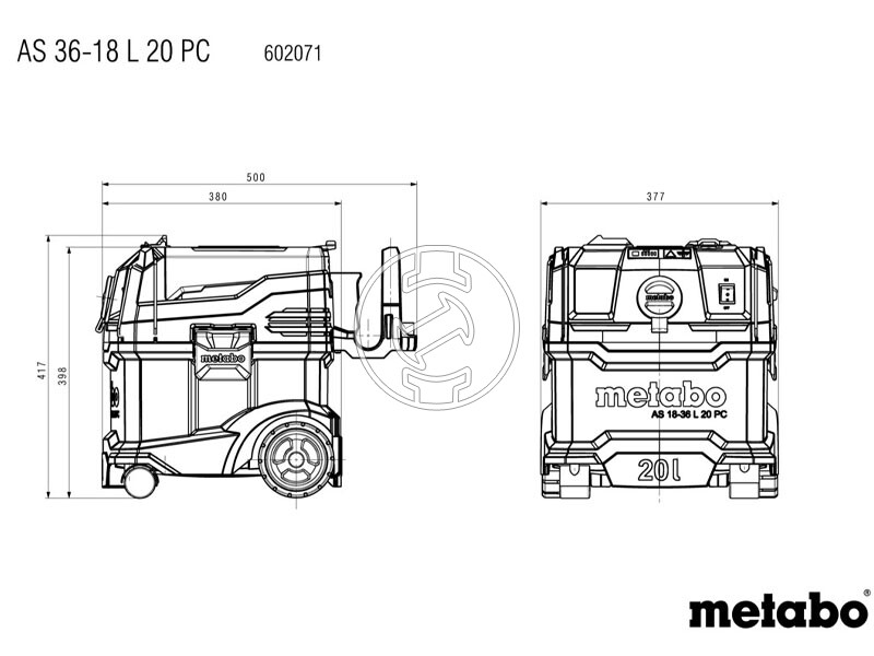 Metabo AS 36-18 L 20 PC akkus porszívó