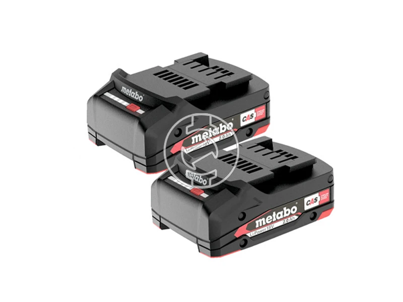Metabo Basic-Set 18V 2 x Li-Ion 2,0 Ah akkumulátor és töltő szett 18 V | 2 Ah