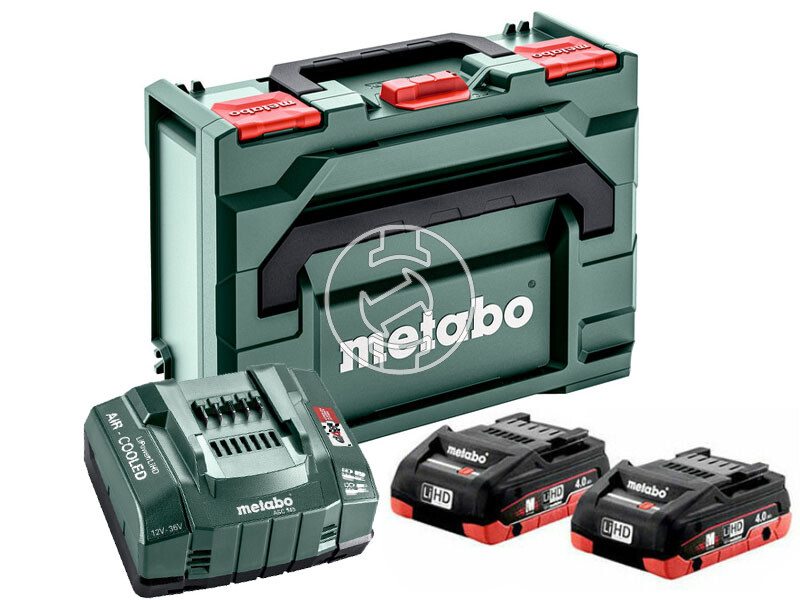 Metabo Basic-Set 2 x LiHD 4.0 Ah ASC Ultra + Metaloc akkumulátor és töltő szett