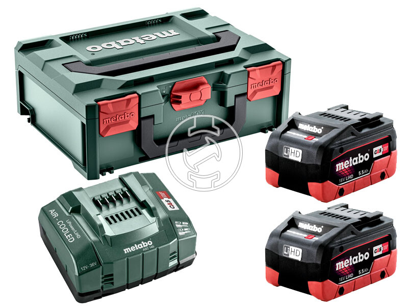 Metabo Basic-Set 2 x LiHD 5.5 Ah + Metabox akkumulátor és töltő szett