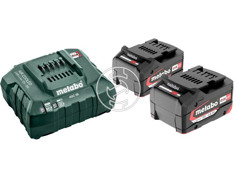Metabo Basic-Set 2x4.0 Ah akkumulátor és töltő szett