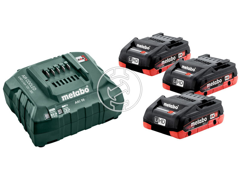 Metabo Basic-Set 3 x LiHD 4.0 Ah akkumulátor és töltő szett