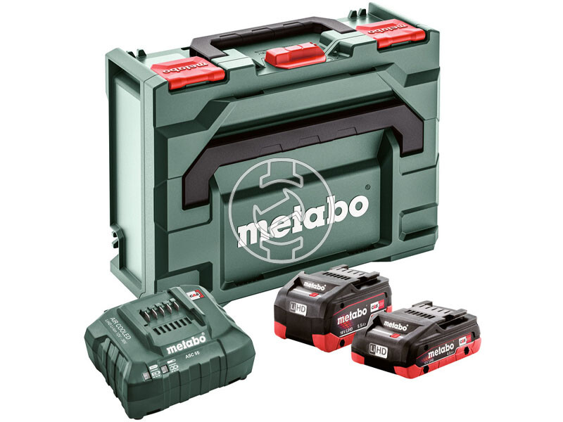 Metabo Basic-Set LiHD 1 x 4.0 + 1 x 5.5 + metaBOX 145 akkumulátor és töltő szett