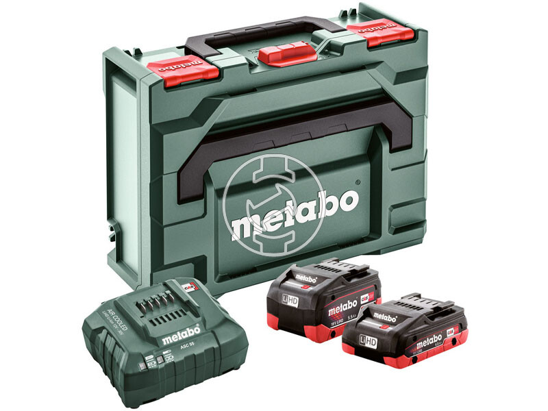 Metabo Basic-Set LiHD 1 x 4.0 + 1 x 5.5 + metaBOX 145 akkumulátor és töltő szett