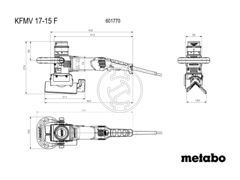 Metabo KFMV 17-15 F elektromos kézi fémipari élmaró