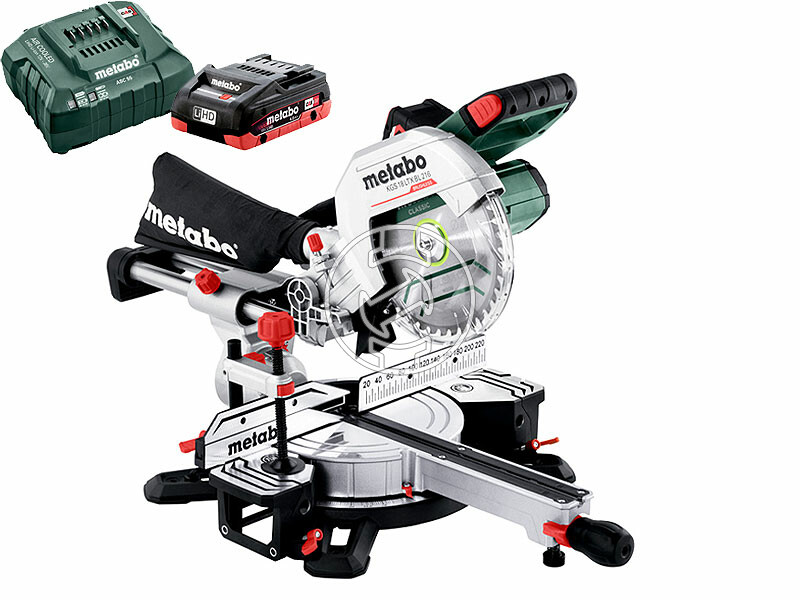 Metabo KGS 18 LTX BL 216 akkus gérvágó 18 V | Fűrészlap 216 mm x 30 mm | Vágás max. 70 x 305 mm | Szénkefementes | 1 x 4 Ah akku + töltő