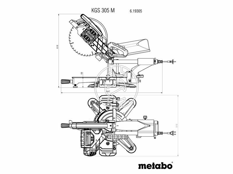 Metabo KGS 305 M elektromos gérvágó