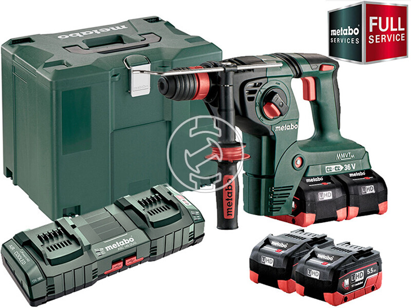 Metabo KHA 36-18 LTX 32 4 x 5,5Ah akkus fúrókalapács MetaLoc-ban