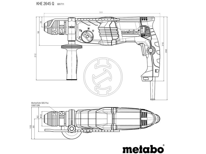 Metabo KHE 2645 Q elektromos fúrókalapács