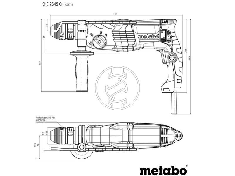 Metabo KHE 2645 Q elektromos fúrókalapács