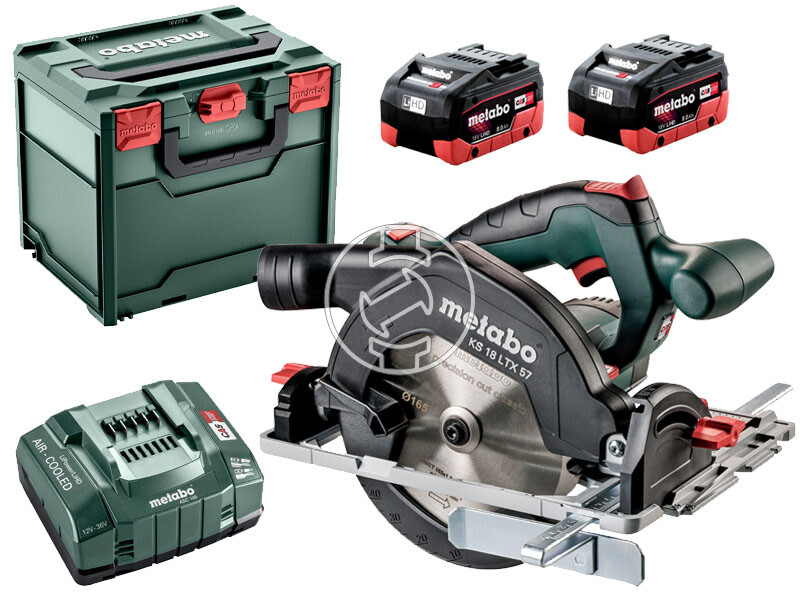 Metabo KS 18 LTX 57 BL akkus kézi körfűrész 18V | 2x8Ah | ASC 145 | metaBOX 340