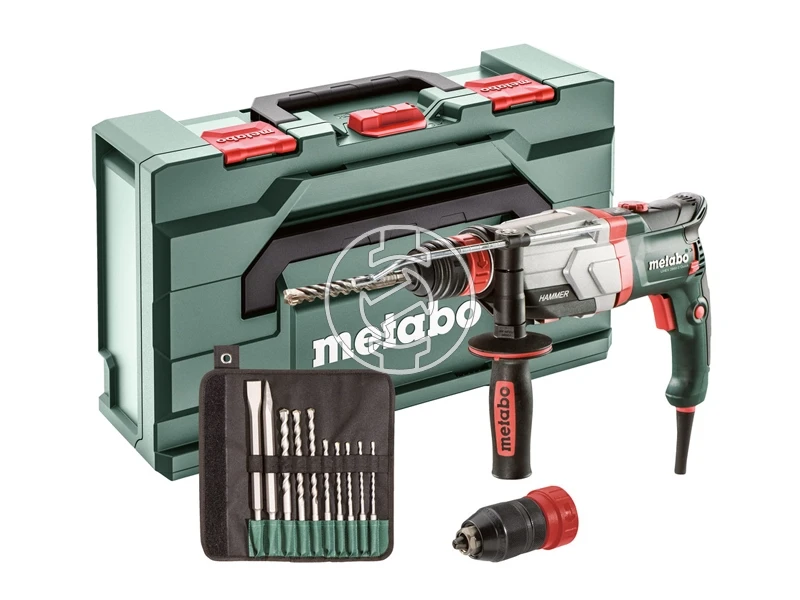 Metabo UHEV 2860-2 Quick elektromos fúró-vésőkalapács set, metaBox
