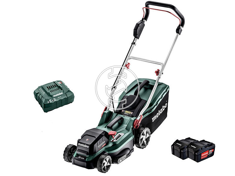 Metabo RM 36-18 LTX BL 36 akkus fűnyíró 36 V | 360 mm | 350 m2-ig | 2 x 5,2 Ah akku + töltő