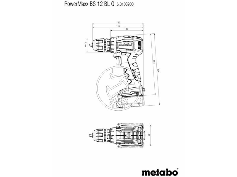 Metabo Set PowerMaxx BS 12 BL Q akkus fúrócsavarozó tokmányos