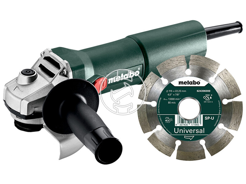 Metabo W 750-115 Set elektromos sarokcsiszoló gyémánt vágótárcsával