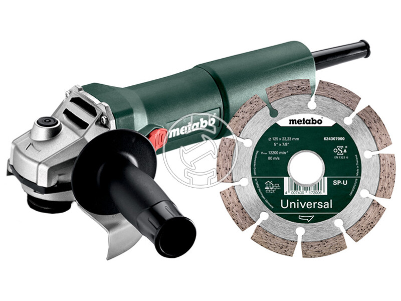Metabo W 750-125 Set elektromos sarokcsiszoló gyémánt vágótárcsával