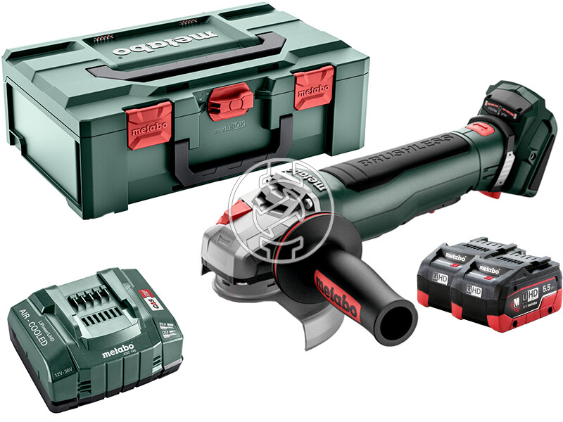 Metabo WPB 18 LT BL 11-125 Quick 2 x 5,5Ah akkus sarokcsiszoló metaBOX-ban