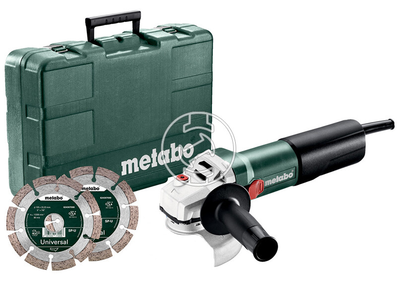Metabo WQ 1100-125 Set elektromos sarokcsiszoló kofferben