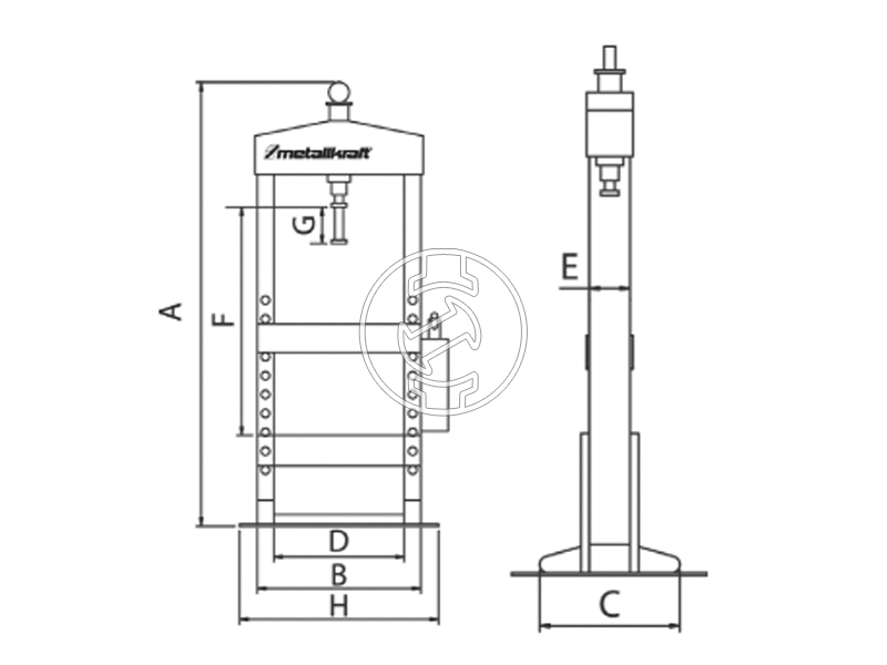 Metallkraft WPP15T hidraulikus présgép