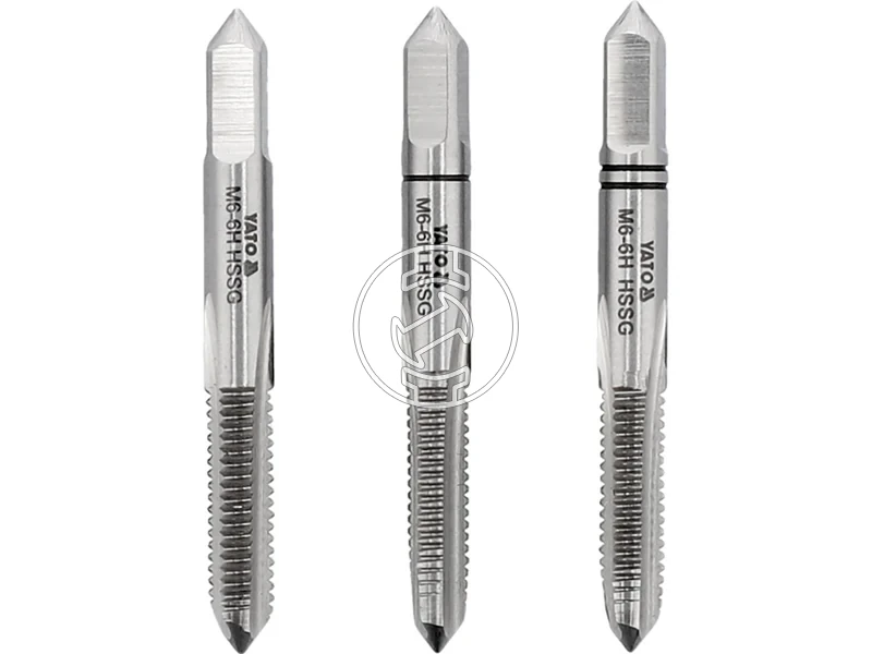 Kép: Metrikus kezi menetfuro keszlet M6 3 reszes HSS-M2.webp