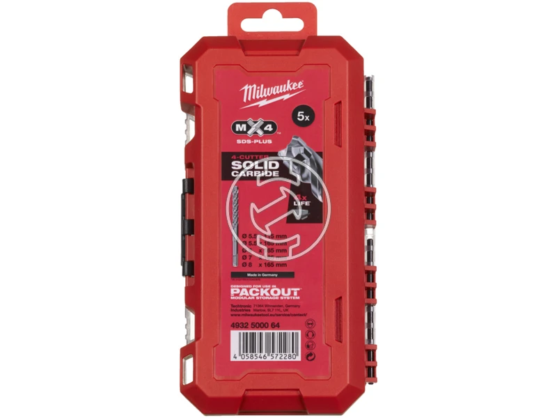 Milwaukee sDS-Plus fúrószár készlet 5 részes