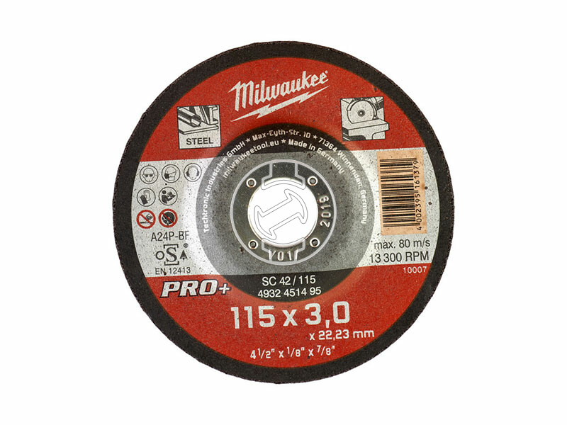 Milwaukee 115X3 mm-es SC42 PRO+ hajlított vágókorong fémhez