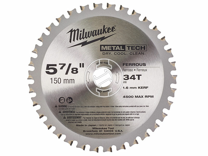Milwaukee 150x20x1.6x34 körfűrészlap fémhez