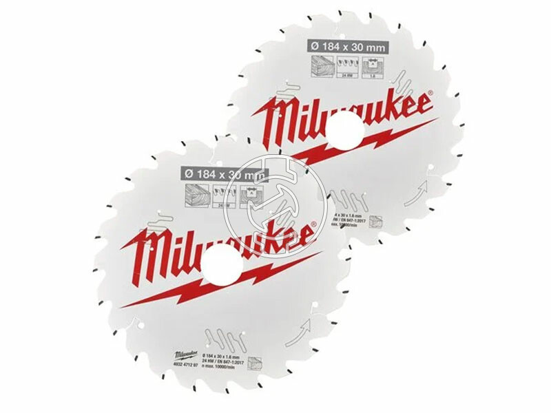 Milwaukee 165x24T/24T körfűrészlap 2 db + AJÁNDÉK utazó bögre