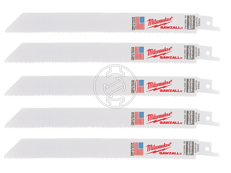Milwaukee 200 x 10/14 Tpi Bimetál. Co orrfűrészlap 5 db