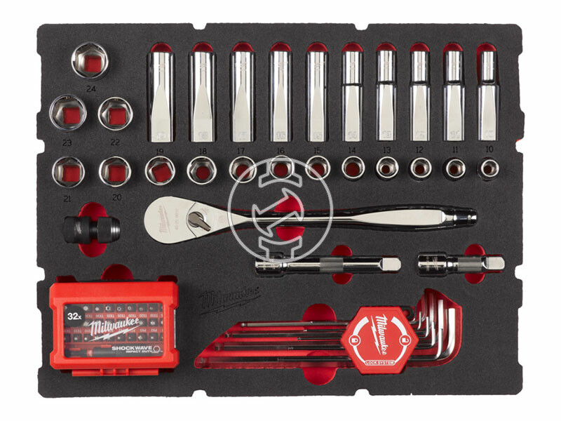 Milwaukee bit és dugókulcs készlet racsnis behajtóval