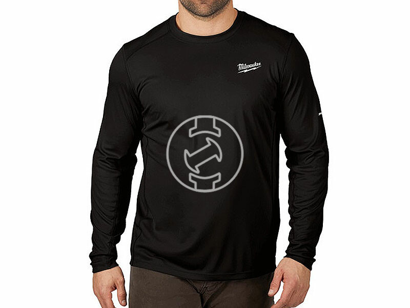 Milwaukee fekete hosszú ujjú póló S méret