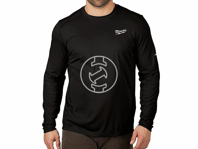 Milwaukee fekete hosszú ujjú póló S méret