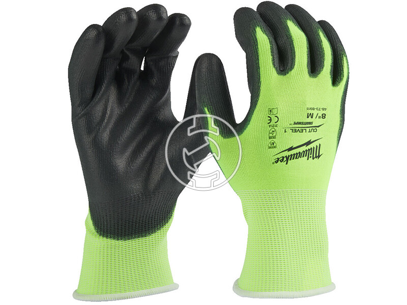Milwaukee Hi-Vis 1/A vágási szintű M/8-as vágásbiztos kesztyű
