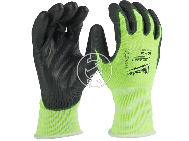 Milwaukee Hi-Vis 1/A vágási szintű XL/10-es vágásbiztos kesztyű