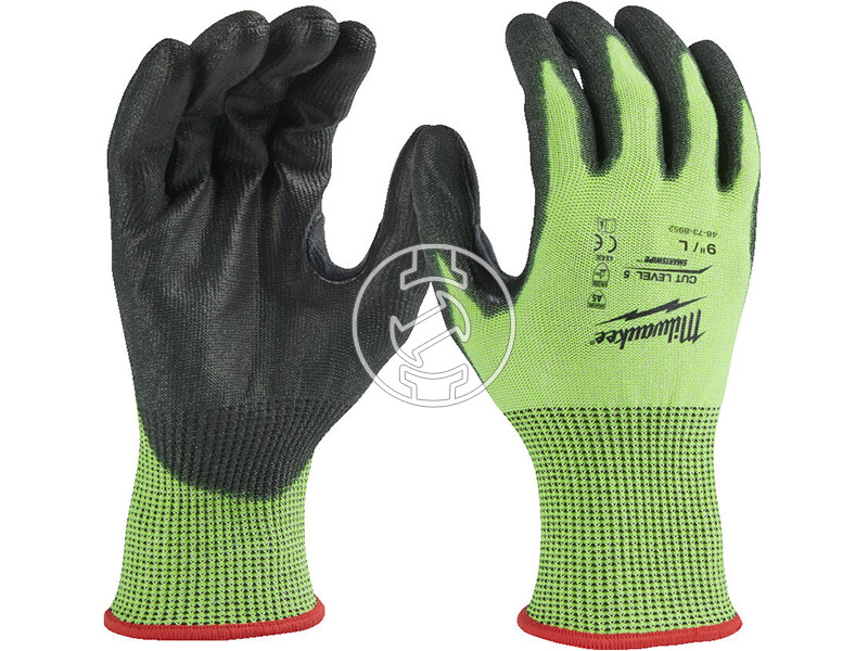 Milwaukee Hi-Vis 5/E vágási szintű L/9-es vágásbiztos kesztyű