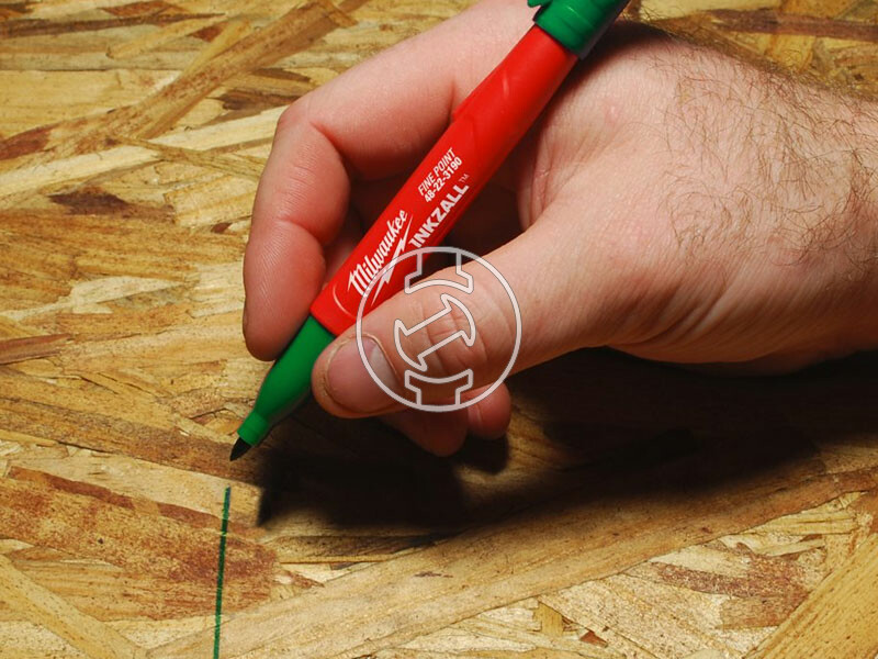 Milwaukee INKZALL Vékony tartós hegyű Zöld jelölő filc