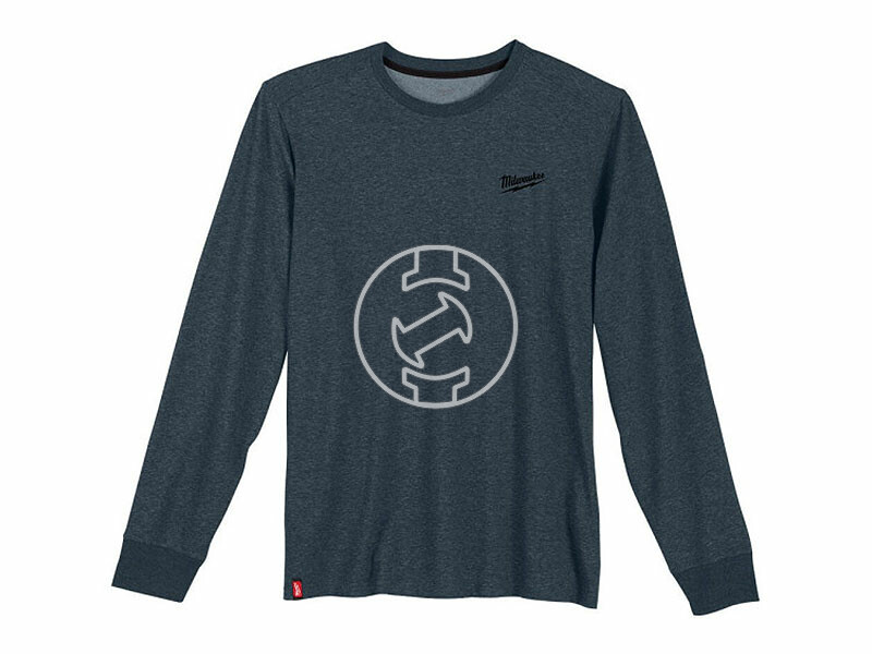 Milwaukee kék hosszú ujjú póló S méret