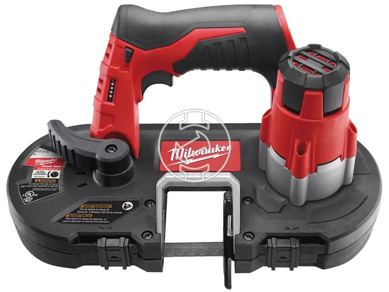 Milwaukee M12 BS-0 akkus kézi szalagfűrész 12 V | Fűrészszalag 686 mm x 13 mm x 0,5 mm | Szénkefés | Akku és töltő nélkül | Kartondobozban