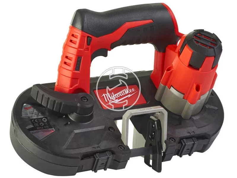 Milwaukee M12 BS-0 akkus kézi szalagfűrész 12 V | Fűrészszalag 686 mm x 13 mm x 0,5 mm | Szénkefés | Akku és töltő nélkül | Kartondobozban