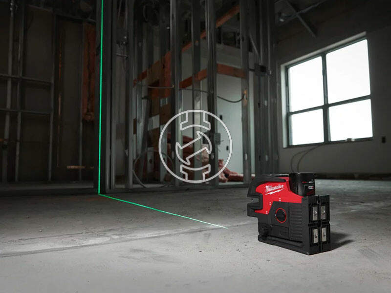 Milwaukee M12 CLL4P-0C vonallézer kofferben (akku és töltő nélkül)