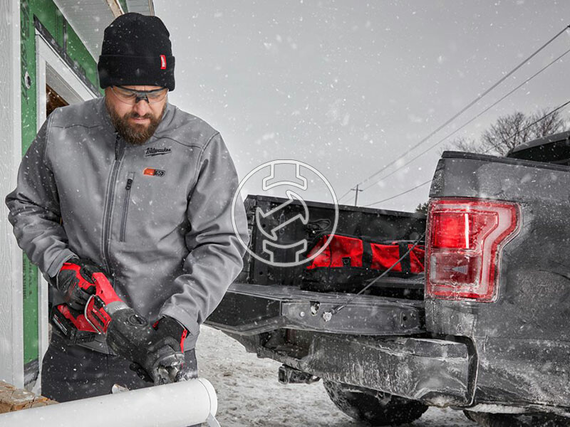 Milwaukee M12HJGREY5-201(XL) szürke fűthető kabát