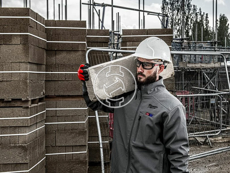 Milwaukee M12HJGREY5-201(L) szürke fűthető kabát