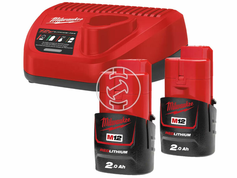 Milwaukee M12NRG-202 akkumulátor és töltő szett