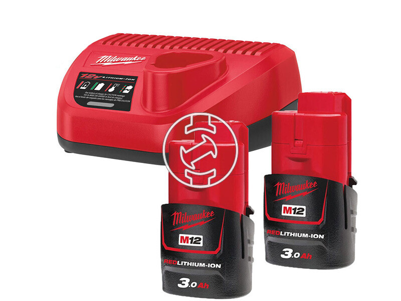 Milwaukee M12NRG-302 akkumulátor és töltő szett