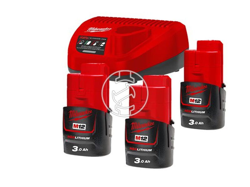 Milwaukee M12NRG-303 akkumulátor és töltő szett