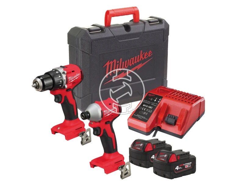 Milwaukee M18 BLCPP2A-402C gépcsomag + 2 x M18 B4 + M12-18 C
