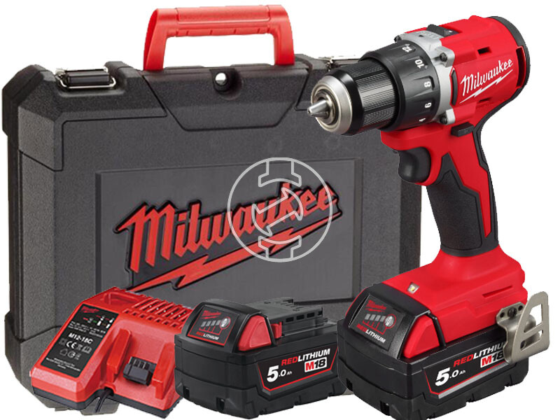 Milwaukee M18 BLDDRC-502C akkus fúrócsavarozó tokmányos 2 x M18 B5 + M12-18 C